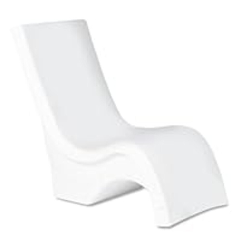 Step2 Vero Pool Chair, Fade-Resistant, Waterproof Patio Furniture for Sun Shelf, Use in Pools up to 15-Inches of Water, Weighted, 43"D x 23"W x 37"H, Resin, White