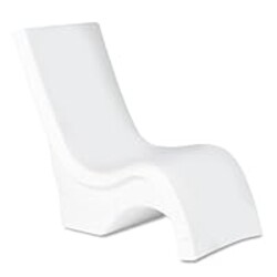 Step2 Vero Pool Chair, Fade-Resistant, Waterproof Patio Furniture for Sun Shelf, Use in Pools up to 15-Inches of Water, Weighted, 43"D x 23"W x 37"H, Resin, White