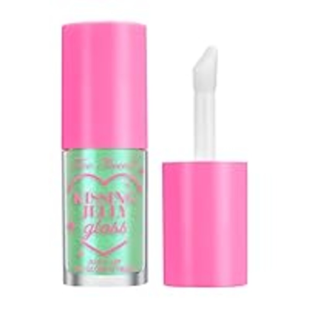 Too Faced Kissing Jelly Lip Oil + Gloss | Hydrating Lip Serum Treatment with Jojoba Oil for Instant Moisture and Glossy Shine, 0.15 Fl Oz, Green Apple