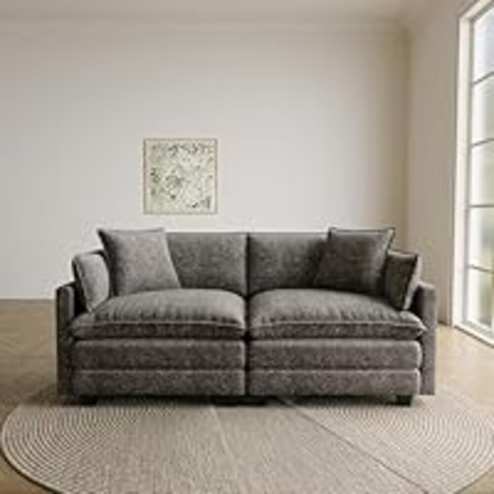 Fachmaih Sectional Loveseat Cloud Couch Modular Sofa Deep Seat Couches 78" Modern Cloud Couch with Pillow for Living Room, Bedroom and Apartment