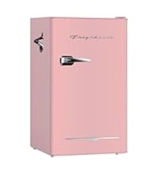 Frigidaire EFR376 Retro Bar Fridge Refrigerator with Side Bottle Opener, 3.2 cu. Ft, Pink/Coral