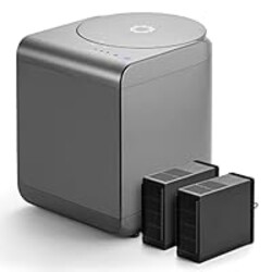 Airthereal Revive Electric Kitchen Composter, SHARKSDEN Tri-Blade, Turn Food Waste and Scraps into Dry Compost Fertilizer for Plants, R500 Gray