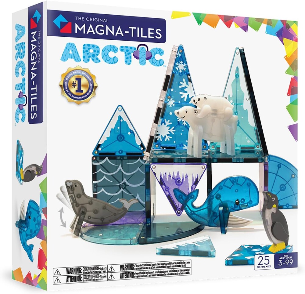 MAGNA-TILES Arctic Animals 25-Piece Magnetic Construction Set, The ORIGINAL Magnetic Building Brand