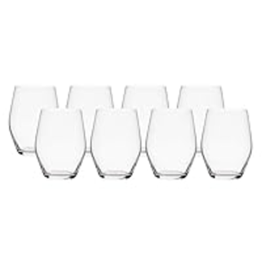 Anchor Hocking Stemless Wine Glasses, Sondria 16 Ounce Wine Glasses, Set of 8