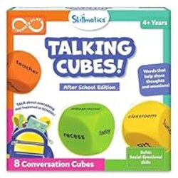 Skillmatics Conversation Cubes for Kids - 8 Foam Cubes for Social-Emotional Learning, Easter Basket Stuffers, Back-to-School Supplies, Teacher Resources, Autism Tools, Gift for Ages 4, 5, 6, 7 and Up