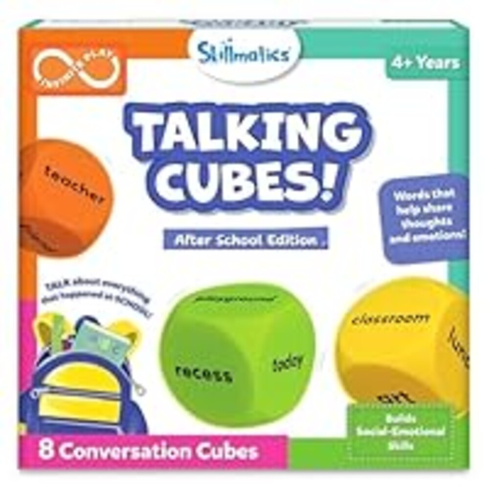 Skillmatics Conversation Cubes for Kids - 8 Foam Cubes for Social-Emotional Learning, Easter Basket Stuffers, Back-to-School Supplies, Teacher Resources, Autism Tools, Gift for Ages 4, 5, 6, 7 and Up
