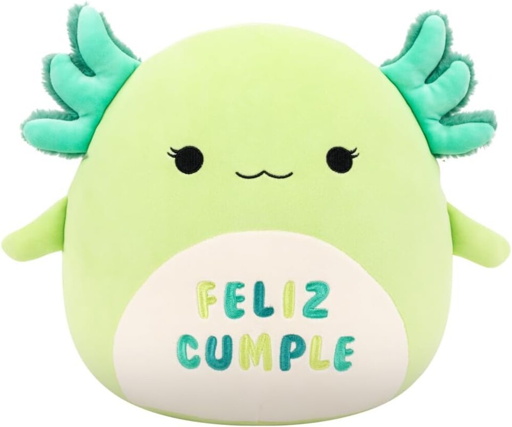 Squishmallows Original 12in Mipsy The Green Axolotl with “Feliz Cumple” Embroidery – Official Jazwares Plush (Medium-Sized)