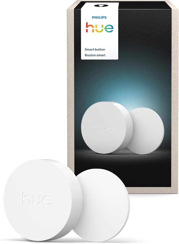 PHILIPS Hue Wireless Smart Light Switch Button, White, 1 Pack, Portable and Battery Powered, Smart Home Control, Requires Hue Bridge, Easy, No-Wire Installation