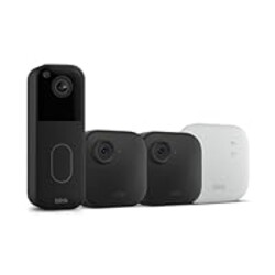 All-new Blink Video Doorbell + Outdoor 4 XR – Wireless smart security cameras, two-year battery life, go up to 400 feet from your home with extended range. Sync Module XR included.