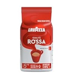 Lavazza Qualità Rossa Whole Bean Coffee, Medium Roast, Arabica and Robusta Blend, 2.2 lb Bag (Pack of 1)