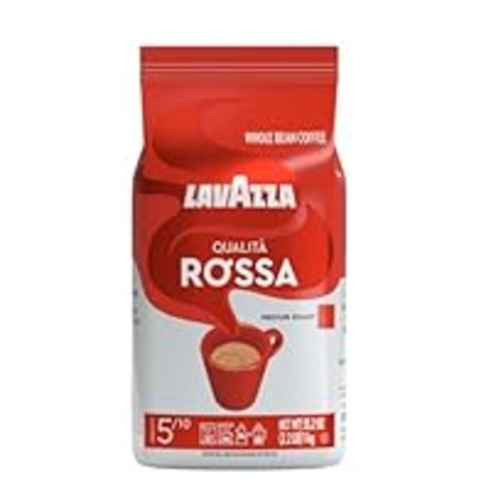 Lavazza Qualità Rossa Whole Bean Coffee, Medium Roast, Arabica and Robusta Blend, 2.2 lb Bag (Pack of 1)