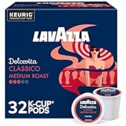 Lavazza Dolcevita Classico, Single-Serve Keurig K-Cup Pods, Medium Roast Coffee, 32-Count Box