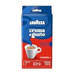 Lavazza Crema e Gusto Ground Coffee, Medium Roast, Arabica and Robusta Blend, 8.8 oz Brick (Pack of 4)