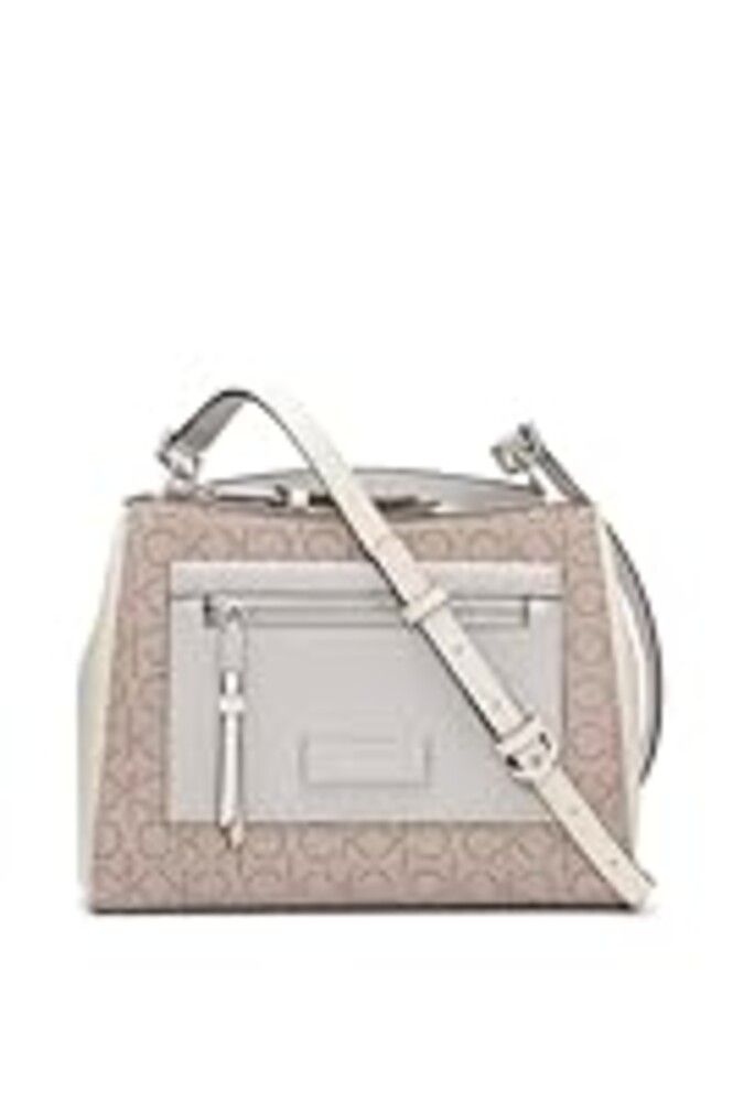 Calvin Klein Hadley Triple Compartment Crossbody, Almond/Taupe/Cherub White/Dove, One Size