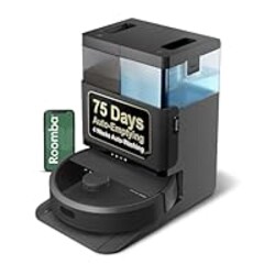 iRobot Roomba Plus 405 (G181) 2in1 Vacuum & Mop Robot with AutoWash Dock - Dual Spinning, Smart & Fast Mapping, Ideal for Pet Hair, Self-Empties 75 Days, Intense Suction, Pad Washing & Drying