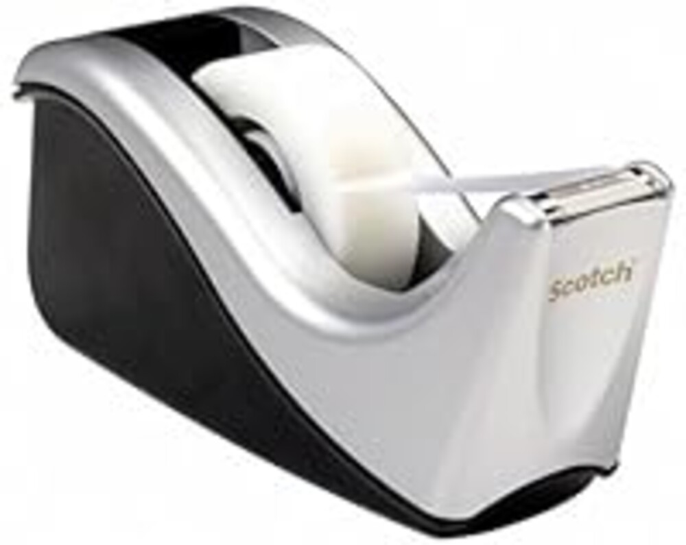 Scotch Desktop Tape Dispenser, Silvertech Two-Tone (C60-ST)