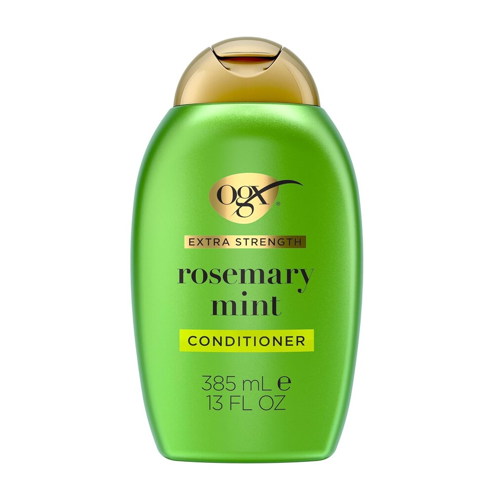 OGX Extra Strength Refreshing Scalp + Rosemary Mint Conditioner, Nourishing Hair & Scalp Conditioner Infused with Rosemary for Healthy-Looking Hair, Sulfate-Free Surfactants, 13 fl. oz
