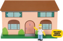 JAKKS Pacific Disney The Simpsons Living Room Diorama House Playset, 2.5-Inch Scale Homer Action Figure and Accessories