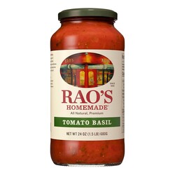 Rao's Homemade Tomato Basil Sauce, 24 oz, Tomato Sauce, All Purpose, Keto Friendly Pasta Sauce, Premium Quality, Tomatoes from Italy and Basil