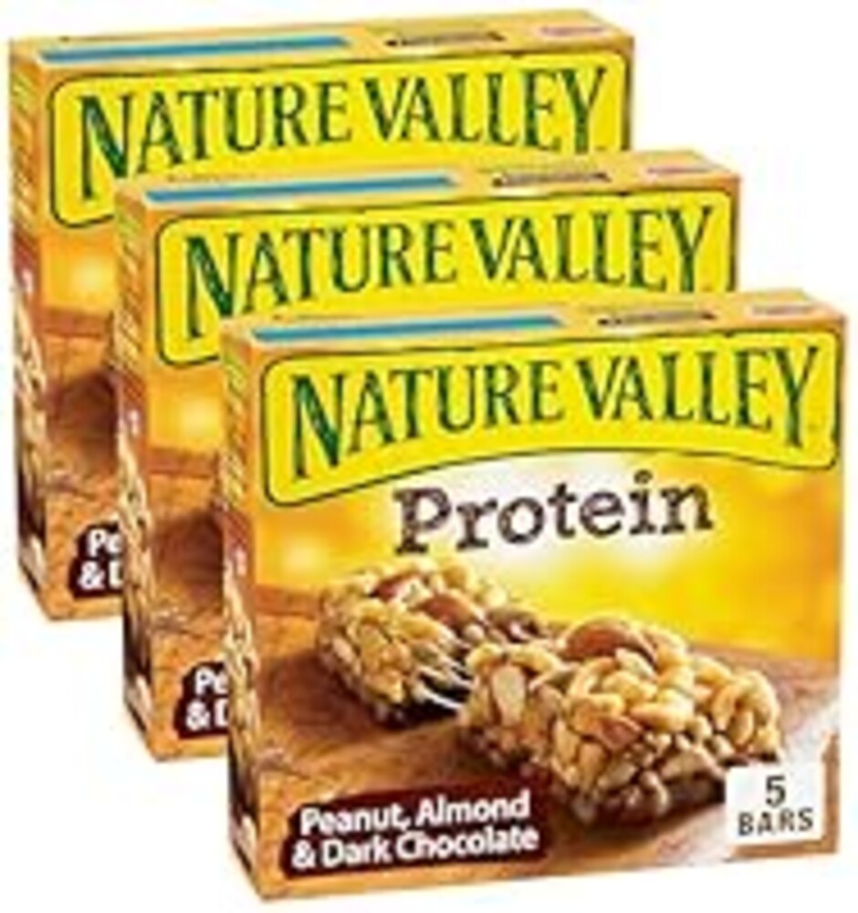 Nature Valley Chewy Protein Granola Bars, Peanut Almond Dark Chocolate, 5 Bars, 7.1 OZ (Pack of 3)
