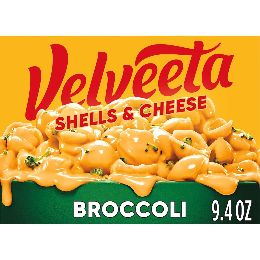Velveeta Shells & Cheese Broccoli with Shell Pasta, Cheese Sauce & Broccoli Florets, 9.4 oz Box