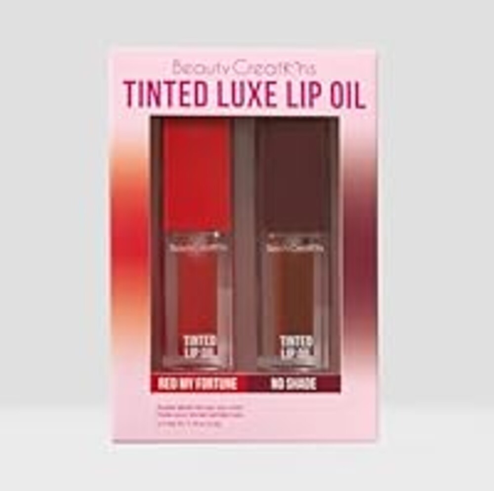 Tinted Luxe Lip Oil Set, Red My Fortune and No Shade Colors, 2 Pack