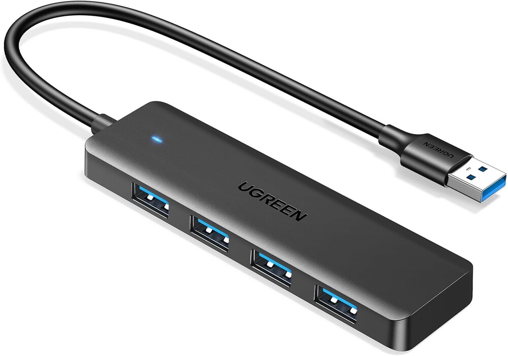 UGREEN USB 3.0 Hub, 4 Ports USB A Splitter Ultra-Slim USB Expander for Mouse, Keyboard, Flash Drive, U Disk, Printer Compatible with Laptop, Desktop PC, Xbox, PS5, and More
