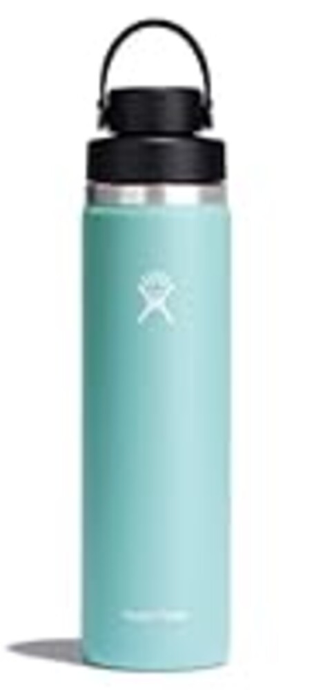 Hydro Flask Water Bottle - Insulated Stainless Steel - Wide Mouth Chug Lid, Non Spill, Leakproof in 24 Oz Dew