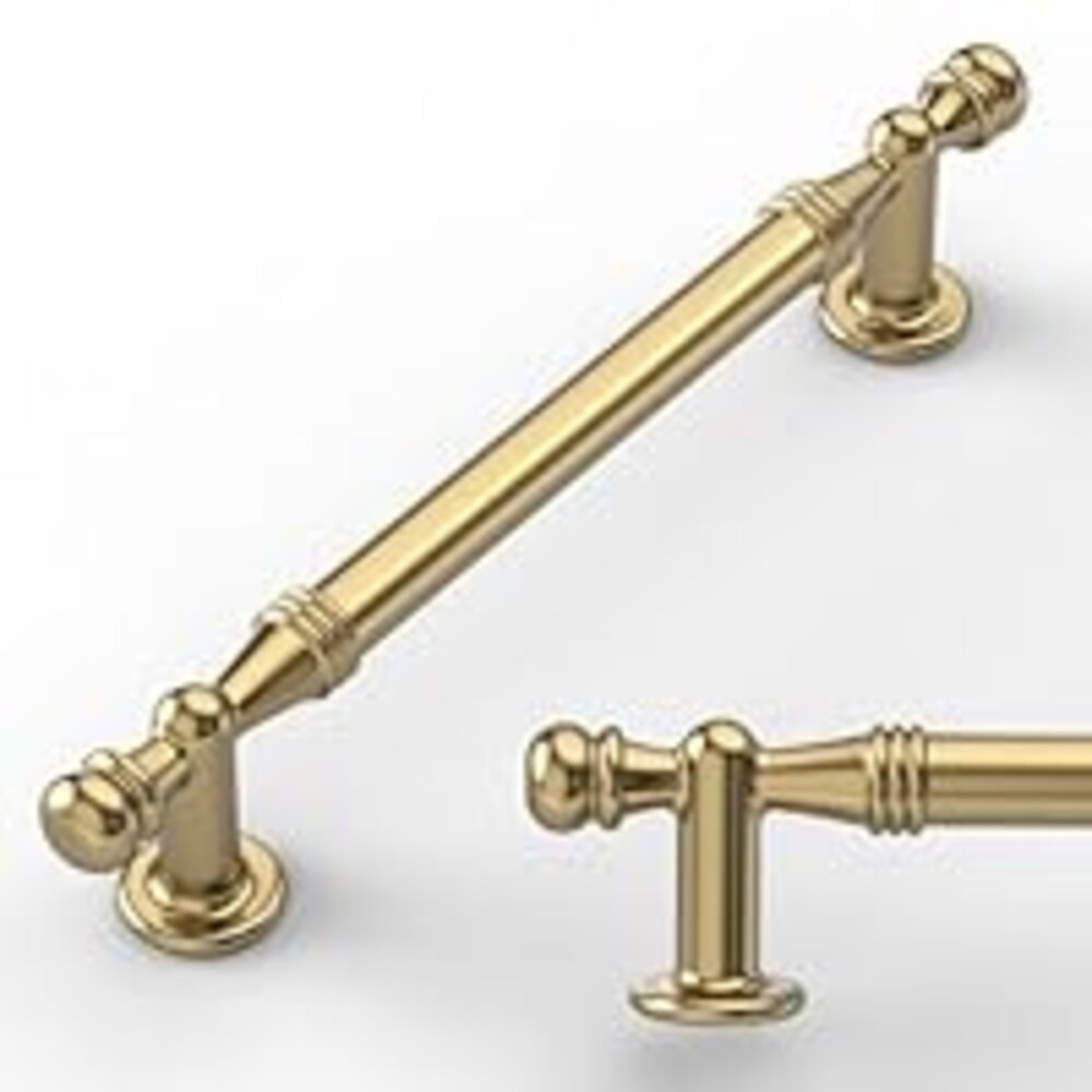 Amerdeco 10 Pack Champagne Bronze Cabinet Pulls 5 Inch(128mm) Hole Center Drawer Pulls Cabinet Hardware Kitchen Cabinet Handles for Bathroom ZH0083