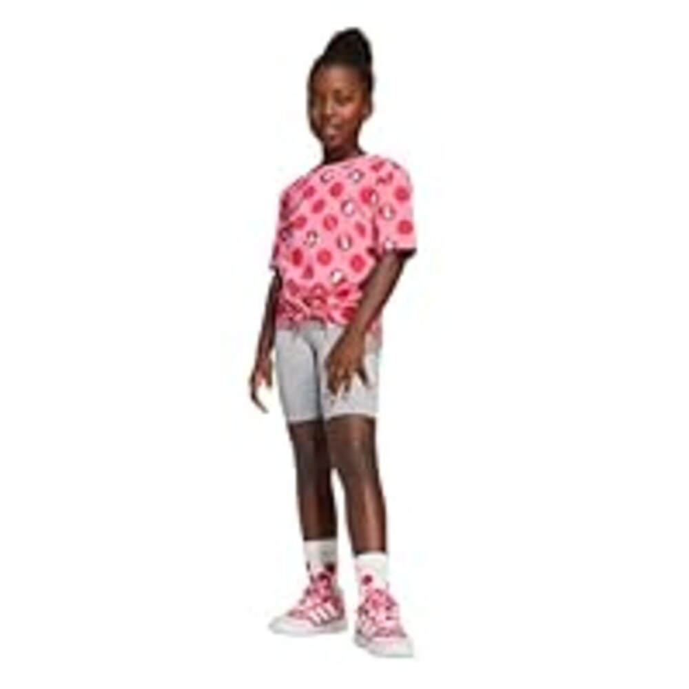 adidas Girls adidas x Disney Minnie Mouse Sportswear T-Shirt Set, Pink Fusion/Multicolor, XX-Small