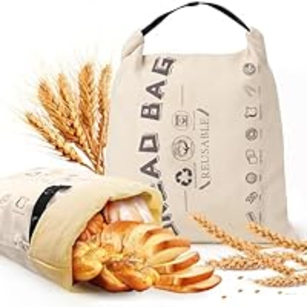 2 Packs Beeswax Bread Bags for Sourdough, Reusable Bread Bags for Homemade Sourdough, Food Grade Cotton Bees Wax Bag, Large Capacity, Perfect for Home Baked