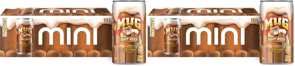 Mug Root Beer Soda | 7.5 Ounce Mini Cans | 20 Count