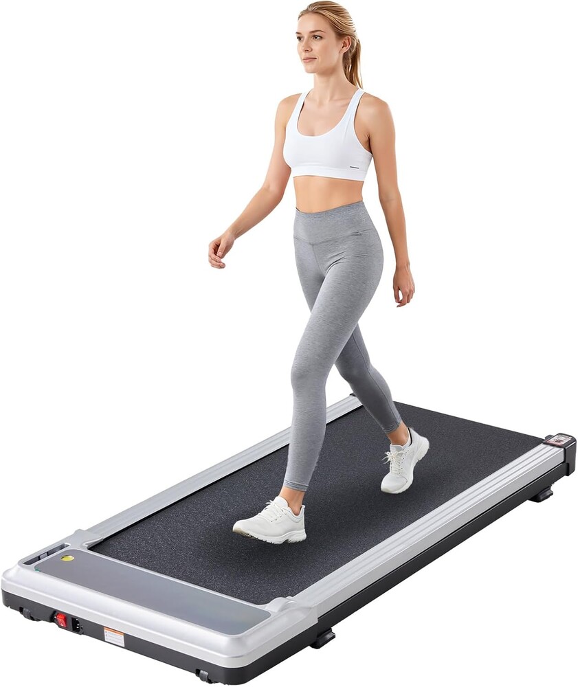 Sweetcrispy Compact Treadmill for Small Spaces, Quiet Under-Desk Walking Pad, Slim & Portable Design for Home Office Workouts, Easy to Store, Ideal for Apartments and Work-from-Home Fitness