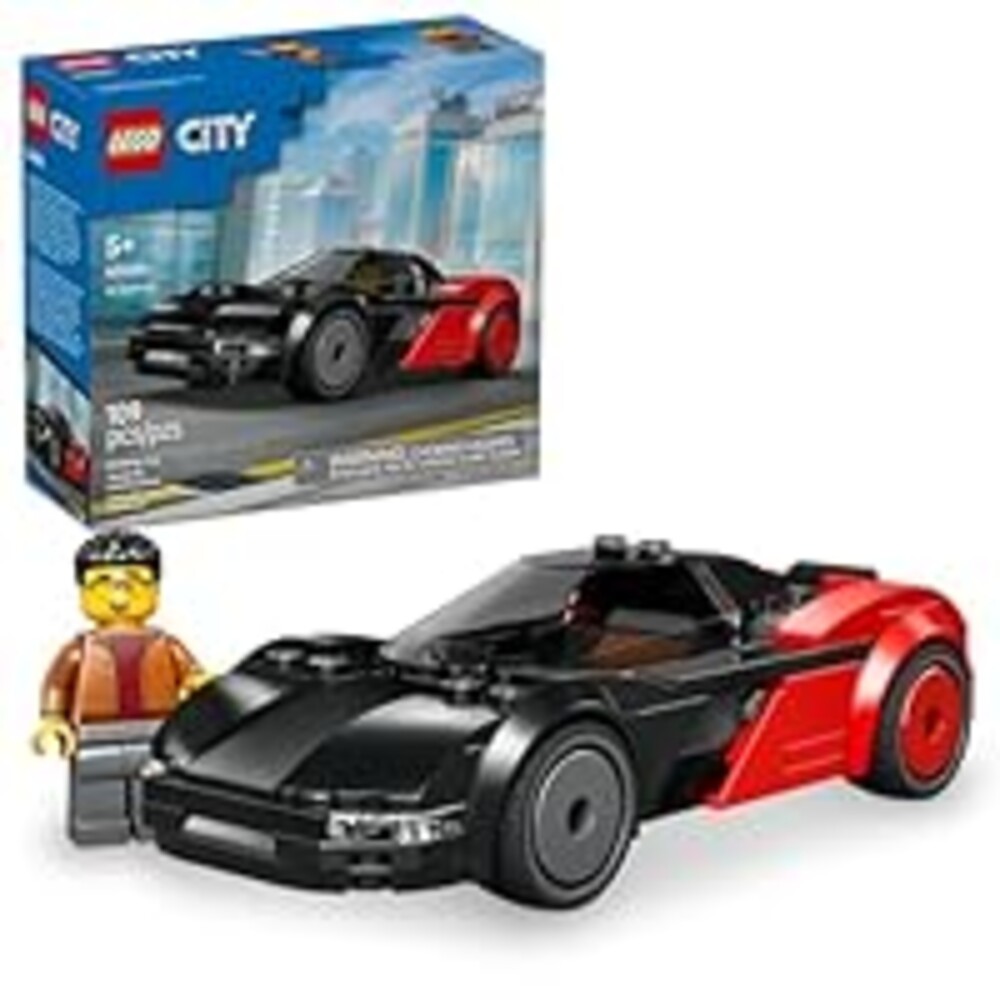LEGO City EV Supercar Building Toy for Kids - Pretend Play Set for Boys & Girls, Ages 5+ - Sports Car Toy W/Driver Minifigure - Gift Idea for Birthdays - 60486