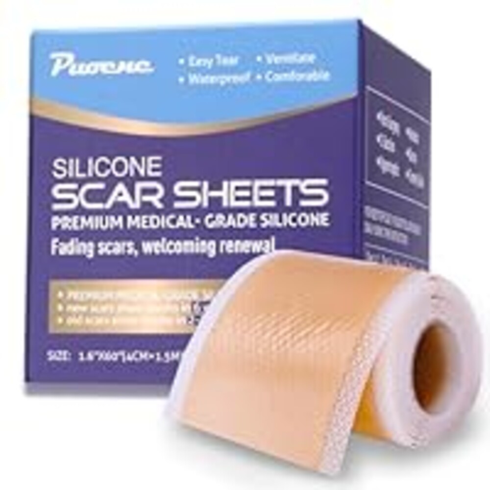 Silicone Scar Sheets & Tape for Surgical Scares, C-Section, Tummy Tuck | Keloid Bump Treatment Strips | 1.6x59 Inch (1.5M) Roll
