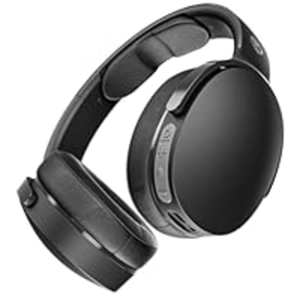 Skullcandy Hesh Evo Wireless Over-Ear Bluetooth Headphones, Noise Isolating, Up to 36 Hours Battery, Foldable Lightweight Design, Microphone for iPhone Android - True Black
