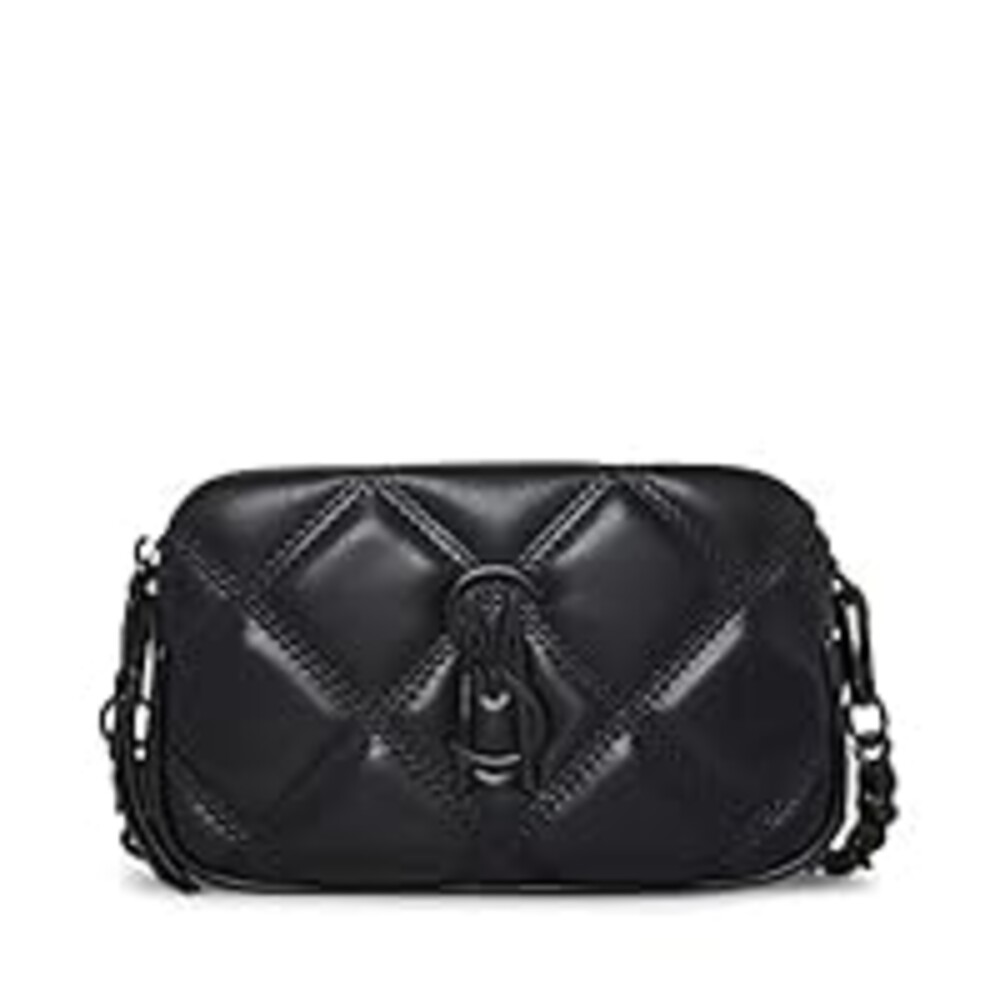 Steve Madden Womens DAISY Quilted Crossbody, Black, one size