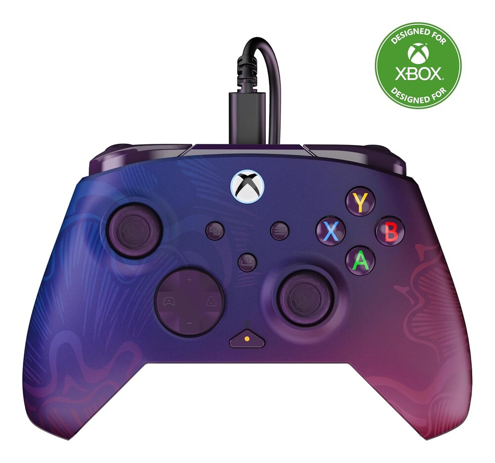 Turtle Beach Rematch Advanced Wired Gaming Controller Licensed for Xbox Series X|S, Xbox One, Windows PC - Colorful, Remappable Buttons, Hair Triggers, Audio Controls, Impulse Triggers - Purple Fade