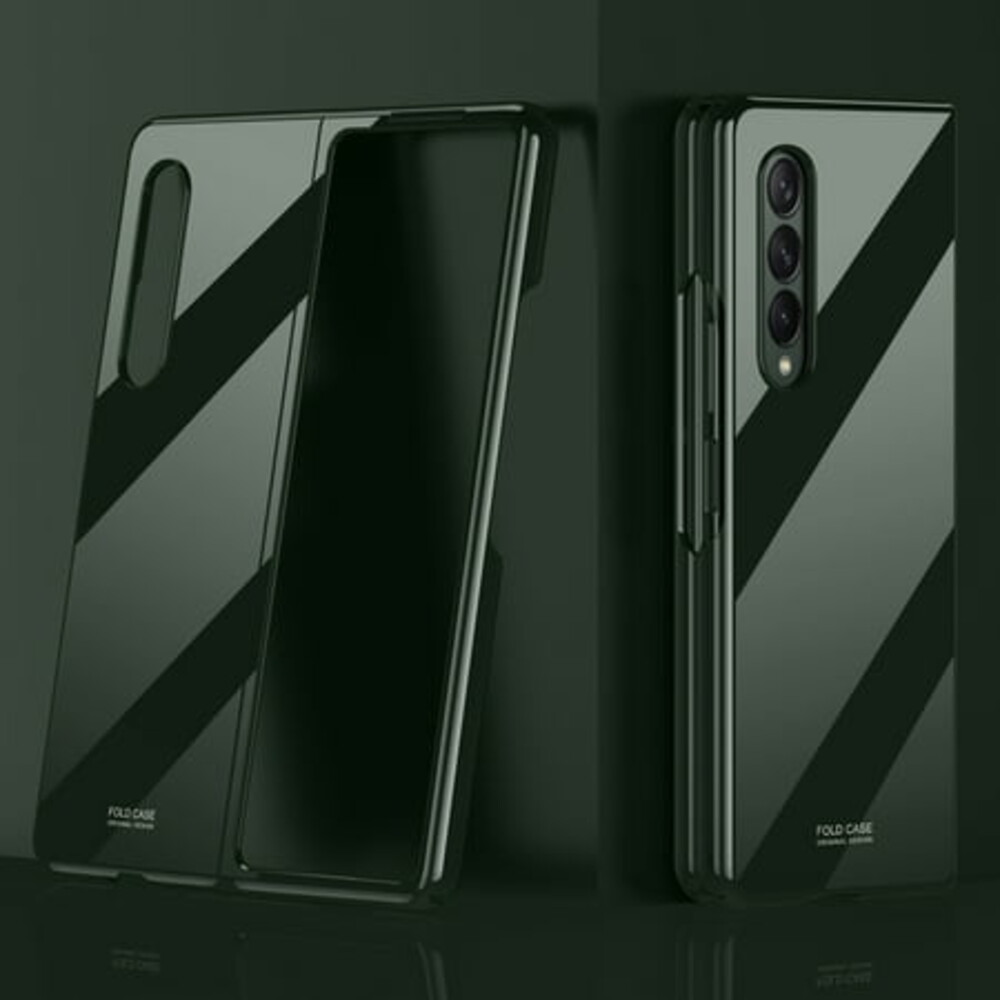 Galaxy Z Fold 3 Case, Ultra Thin Hard PC Shookproof Folding Protection Cover Anti-Drop Wear-Resistant Phone Cover for Samsung Galaxy Z Fold 3,Green