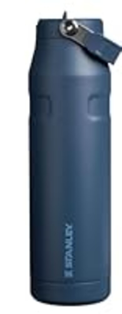 Stanley IceFlow Flip Straw 2.0 Water Bottle 36 OZ | Built-In Straw with Larger Opening | Lightweight & Leak-Resistant | Insulated Stainless Steel | BPA-Free | Navy
