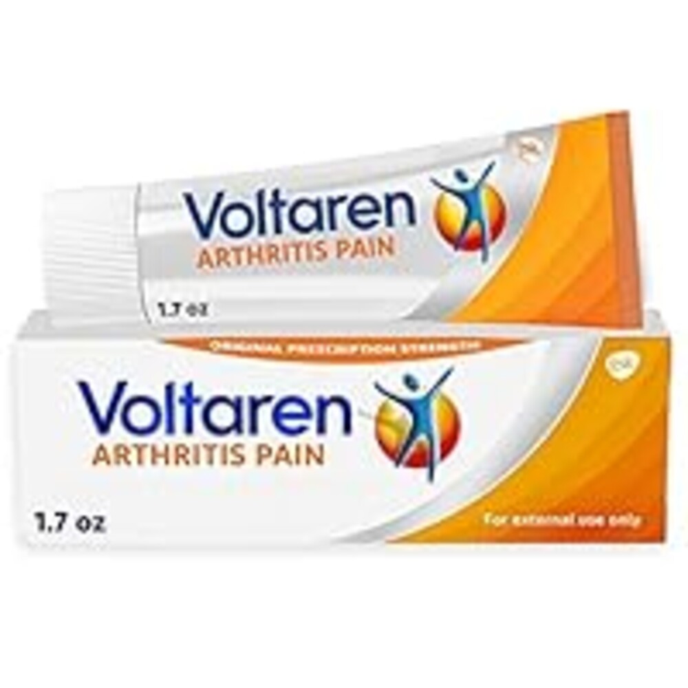 Voltaren Arthritis Pain Relief Gel, Diclofenac Sodium, 1% (NSAID), Clinically Proven Powerful Pain Reliever, No Prescription Needed, 1.7oz