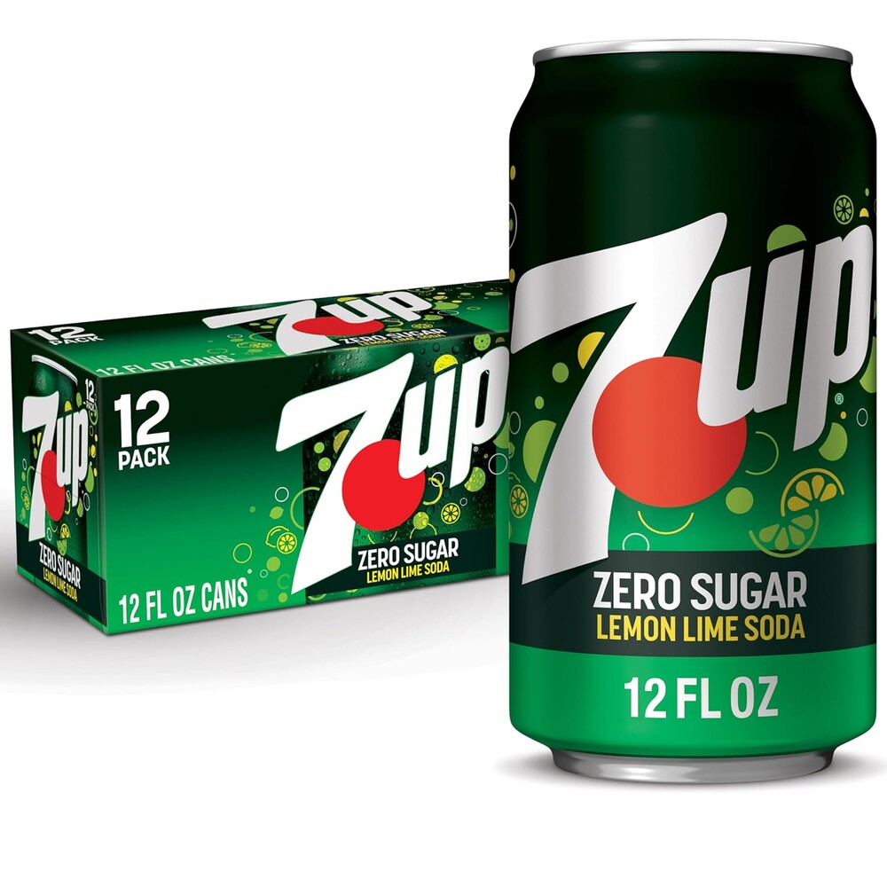 Zero Sugar 7-Up Soda, 12 Oz., Pack of 12