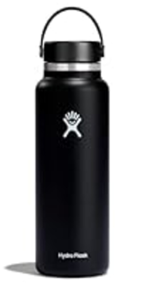 Hydro Flask Water Bottle - Insulated Stainless Steel - Wide Mouth Flex Lid, Non Spill, Leakproof and Refillable in 40 Oz
