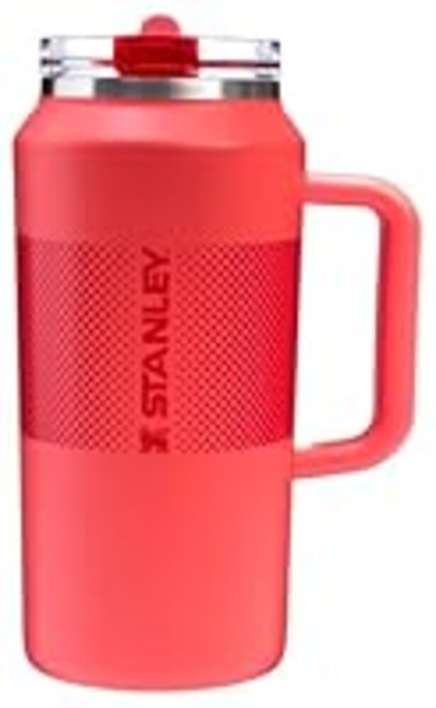 Stanley Quencher ProTour Flip Straw Tumbler with Leakproof Lid 64 oz | Built-In Straw and Handle | Large Capacity for Travel & Sports | Insulated Stainless Steel Cup | BPA-Free | Hot Coral Fade