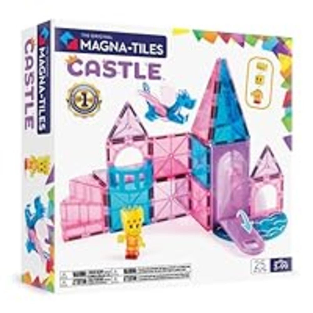 Magna-Tiles Castle 25-Piece Magnetic Construction Set, The Original Magnetic Building Brand