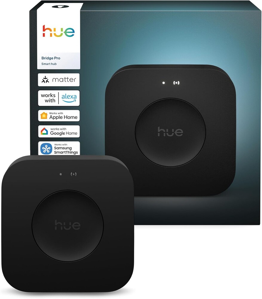 Philips Hue Bridge Pro, Smart Light Hub, Wireless, Advanced Encryption, Supports 150+ Lights & 50+ Accessories, Works with Apple Home, Alexa, Google, Samsung SmartThings