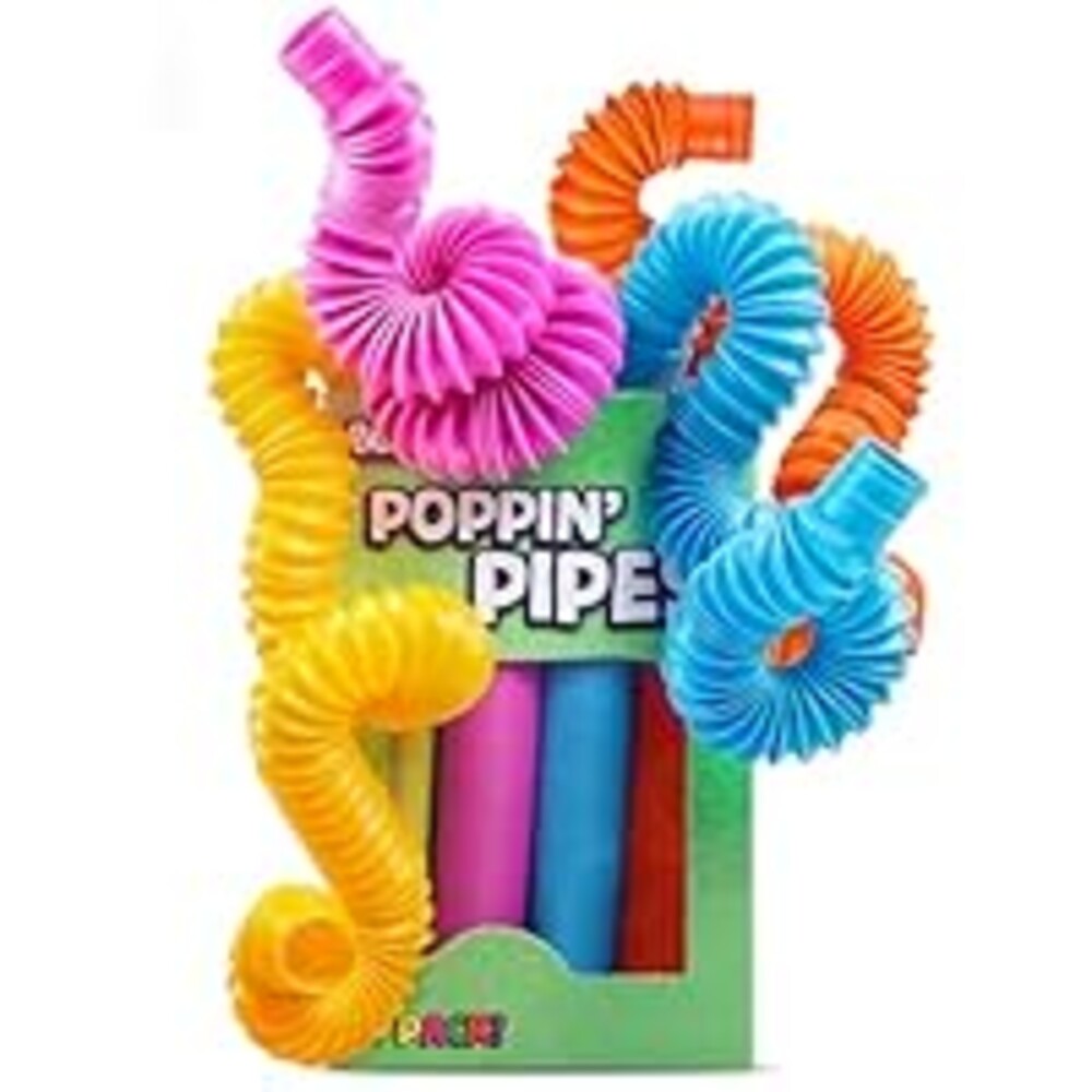 BUNMO Easter Basket Stuffers - Pop Tubes - Fidget Sensory Toys - Creative Learning - Hours of Fun for Kids - Easter Basket Stuffers for Toddler- Tons of Ways to Play - Non-Mouthable 3+ - 4 Pack Large