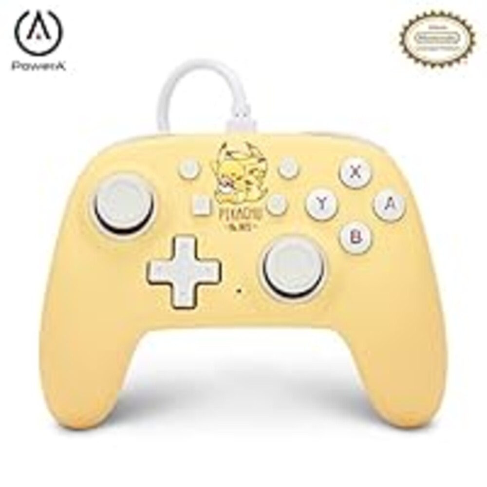 PowerA Nano Wired Controller for Nintendo Switch - Pikachu Friends, Comfortable Ergonomics, Officially Licensed