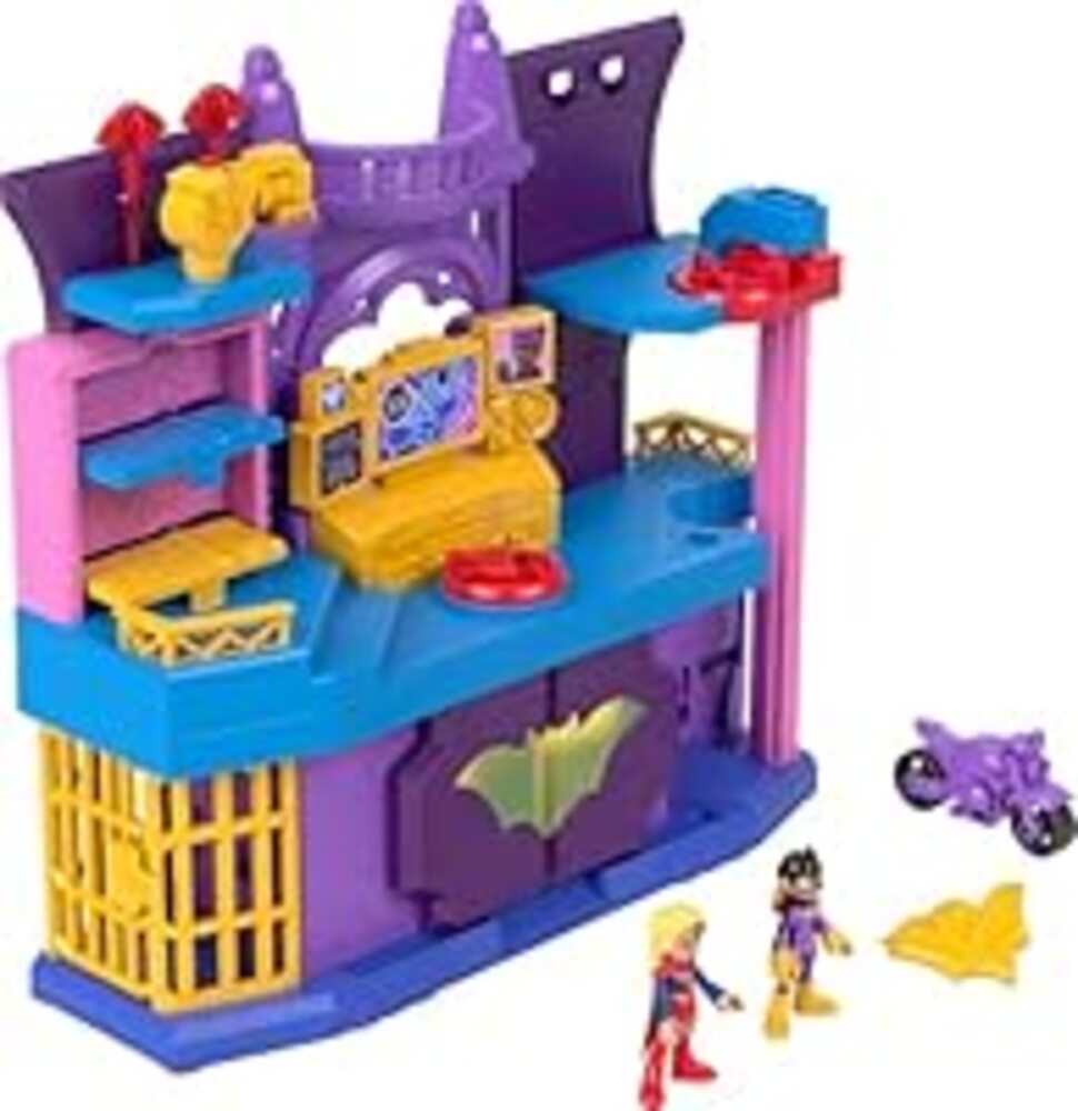 Fisher-Price Imaginext DC Super Friends Toy Batgirl Hero Hideout Playset with 2 Figures & 5 Accessories for Pretend Play Kids Ages 3+ Years