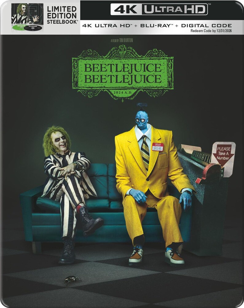 Beetlejuice Beetlejuice Steelbook (4K Ultra HD + Blu-ray + Digital)